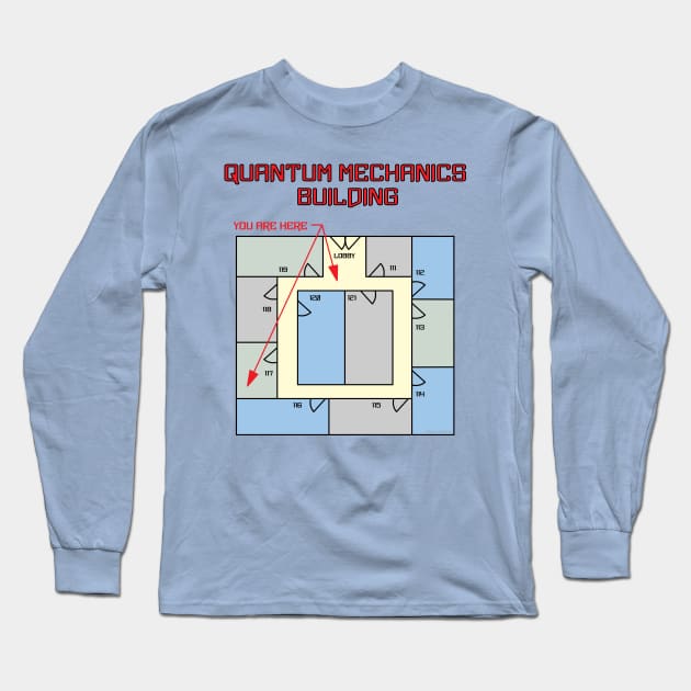 Quantum Mechanics Building Long Sleeve T-Shirt by Barthol Graphics